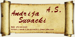 Andrija Šuvački vizit kartica